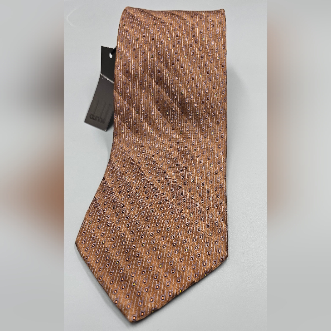 Dunhill London Geometric 100% Silk Men's Tie Brand New With Tags